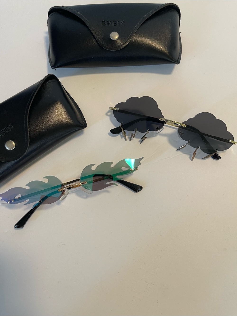 Shein Sunglasses Bundle Flames Clouds Festivalcore